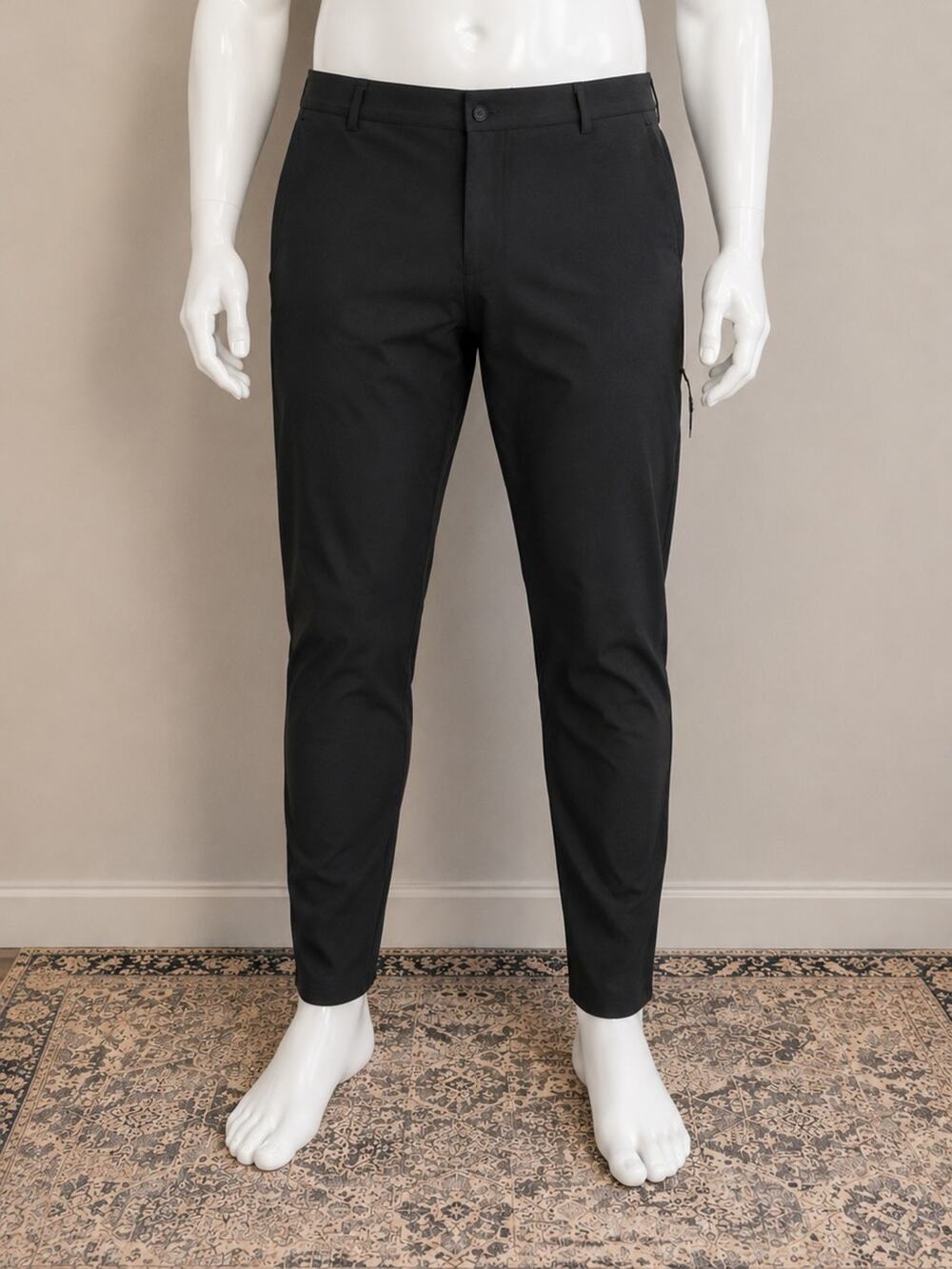 Russell Athletic Mens 2XL Black Stretch Pants Tapered Jogger Zip Pockets 44-46